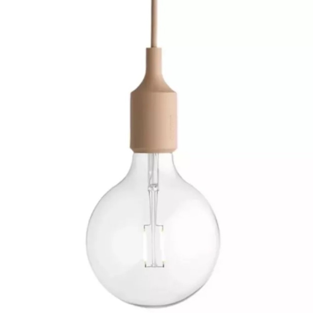 E27 Modern Pendant Light with Beige Socket
